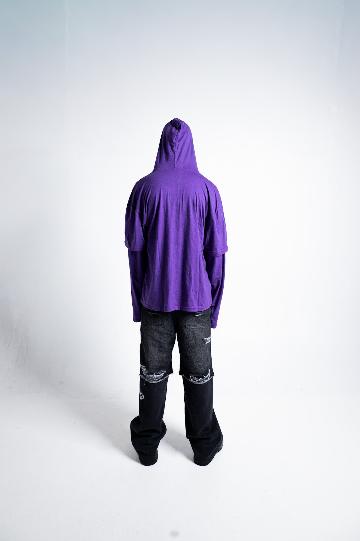 Vacant - Hearts Double Layered Hoodie (Purple)