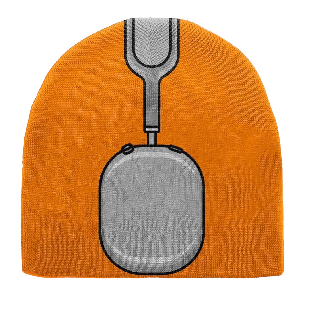 Headphone Beanie ( Orange )