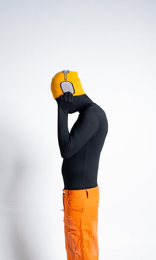 Headphone Beanie ( Orange )